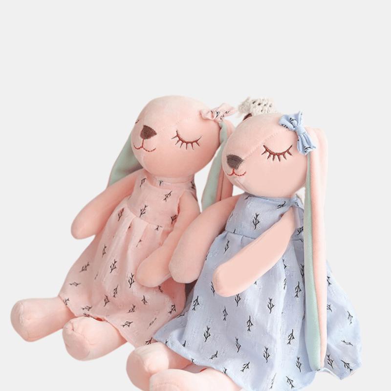 Vigor Flower Skirt Couple Rabbit Doll Plush Toy Long Legs (Bulk 3 Sets) 3 PACK