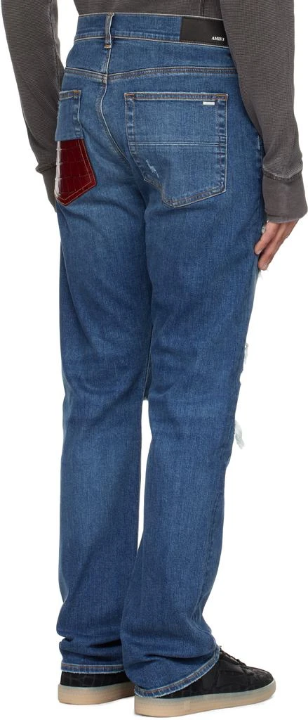 AMIRI Blue Croc Slim Thrasher Jeans 3