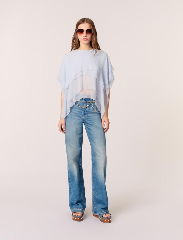 Maje Maje Woman's viscose Ruffled chiffon top for Spring/Summer