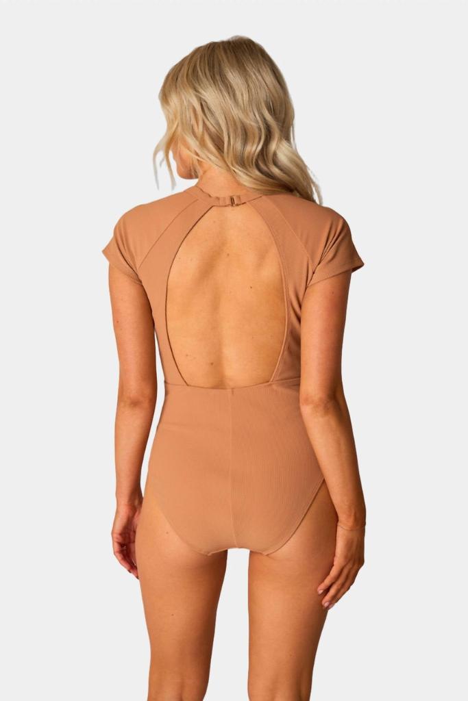 BUDDYLOVE Buddylove - Mona Button Detail Short Sleeve One Piece Swimsuit