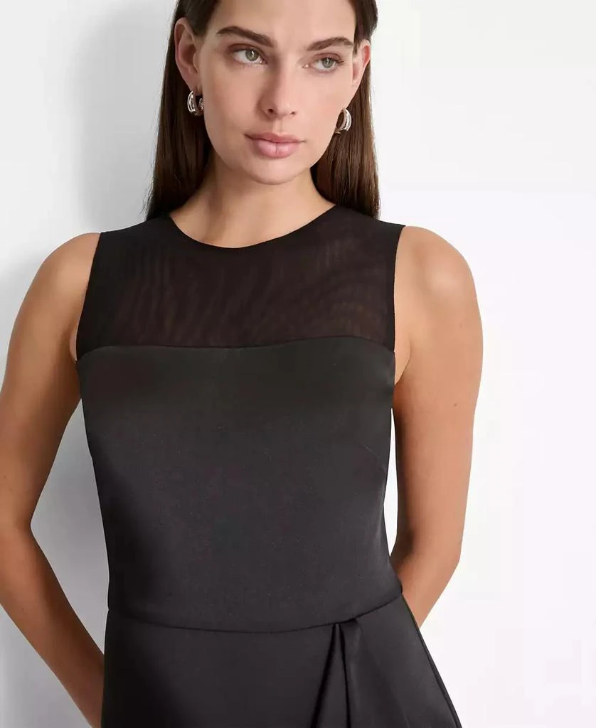 DKNY Women's Mesh-Yoke Cascading-Ruffle Evening Gown 5