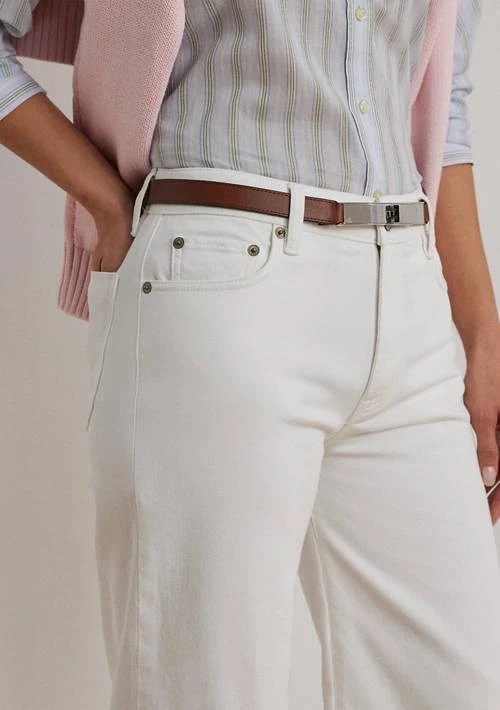 Ralph Lauren Ralph Lauren High Rise Wide Leg Cropped Jeans 3