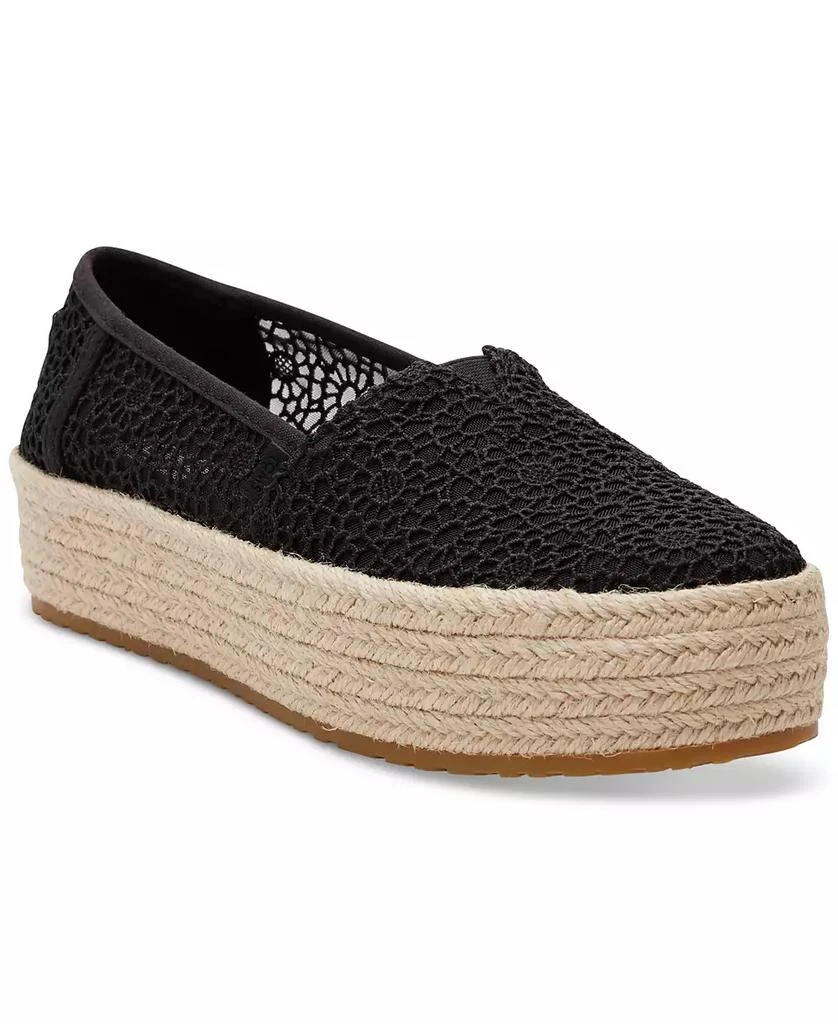 TOMS Women's Valencia Moroccan Crochet Platform Espadrilles 1