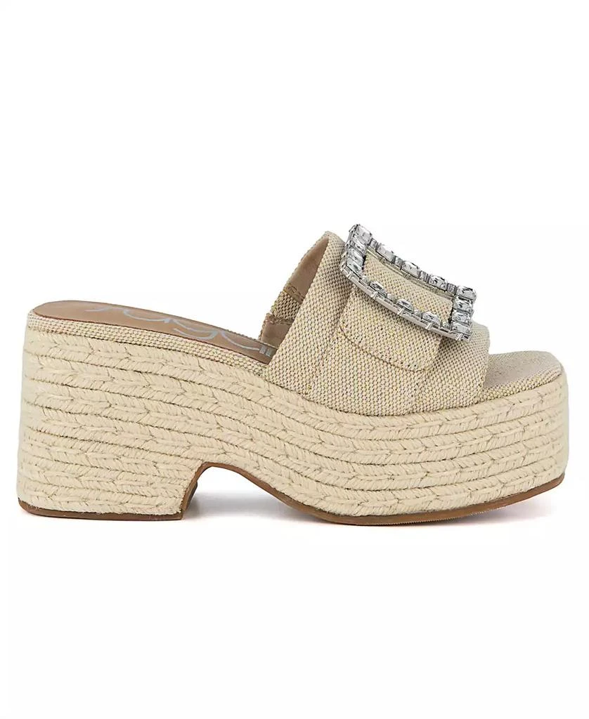 Sugar Women's Remote Embellished Buckle Espadrille Sandals 2