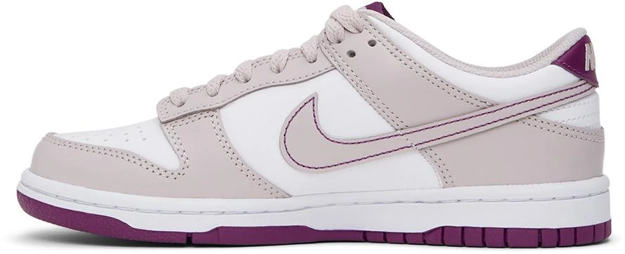 NIKE Kids Purple & White Dunk Low Big Kids Sneakers 3