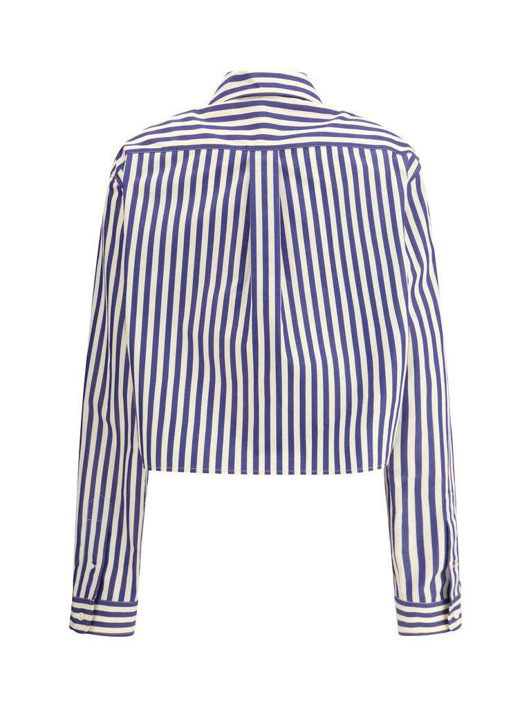 Miu Miu Striped Cropped Shirt