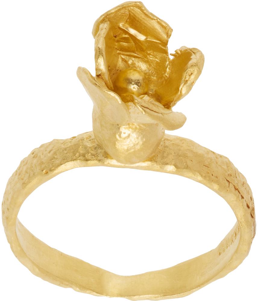 ELHANATI Gold Conie Vallese Edition Jardín Tulip Nude Ring