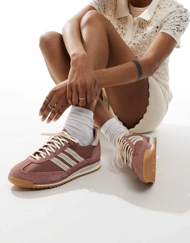 adidas gazelle silver green womens Tb.490 Crochet Burgundy Leather Sneakers main image 0