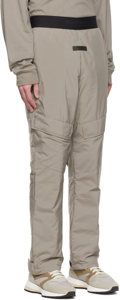 Essentials Taupe Polyester Cargo Pants 2