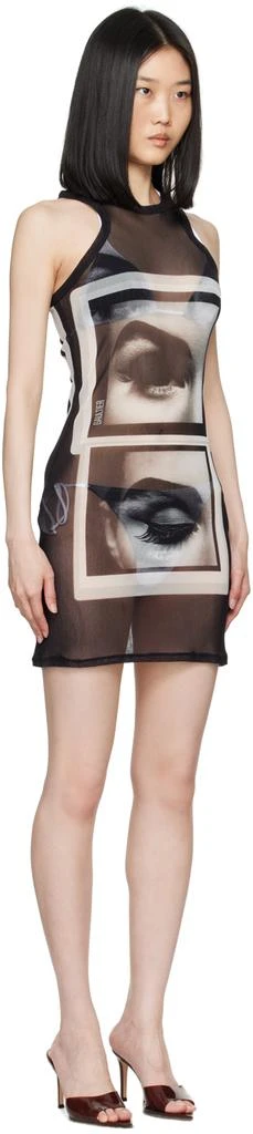 Jean Paul Gaultier Black 'The Eyes And Lips' Minidress 2