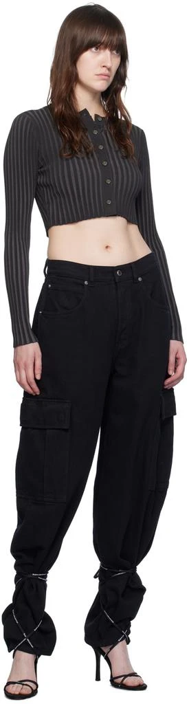 Alexander Wang Gray Shrunken Cardigan 4