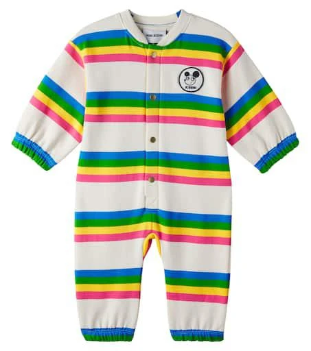 Mini Rodini Baby Ritzratz striped cotton jersey jumpsuit