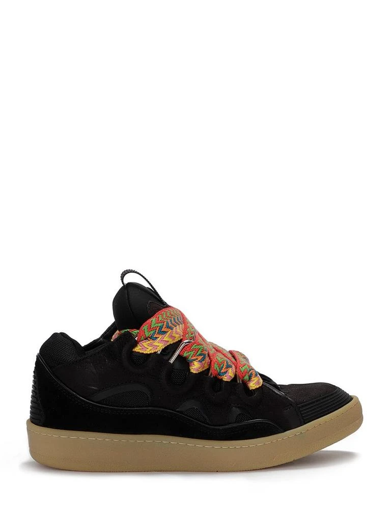 Lanvin Black Curb Leather Sneakers 1