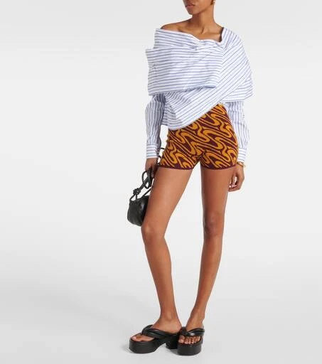 Dries Van Noten High-rise jacquard shorts 2