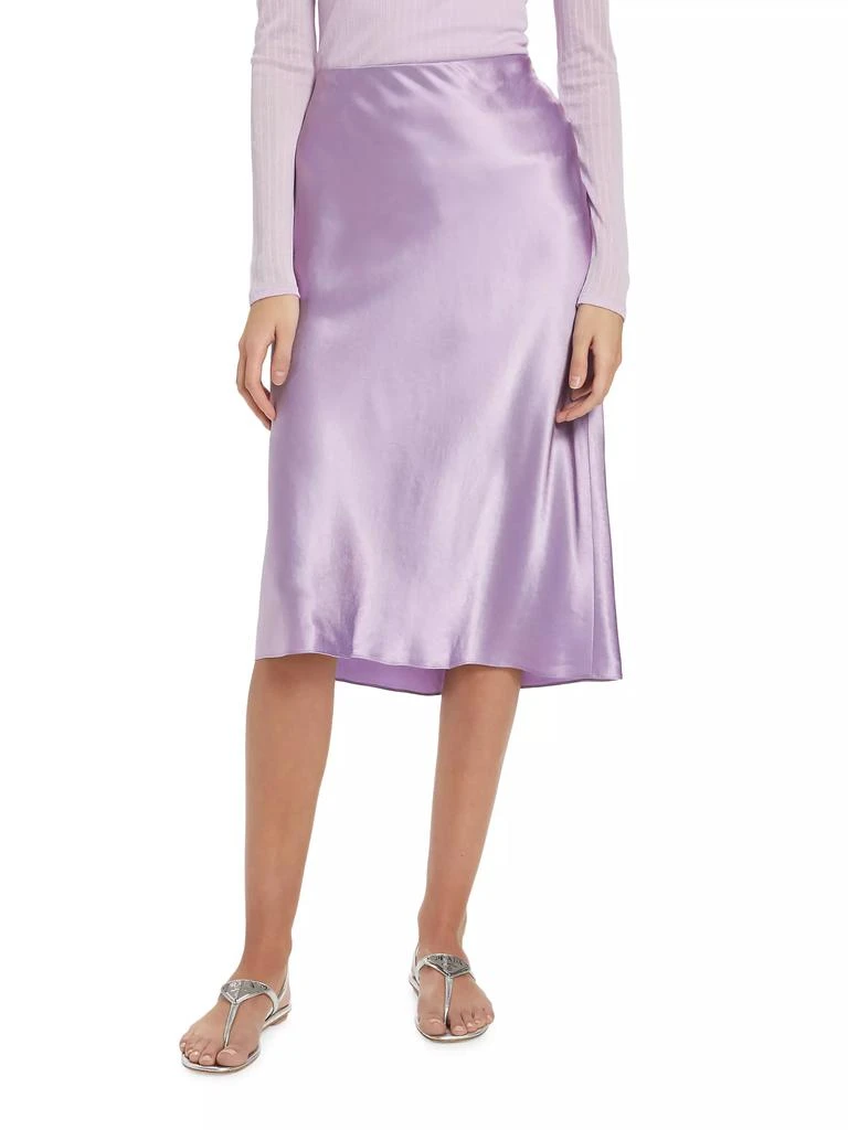 Vince Satin Slip Midi-Skirt 3