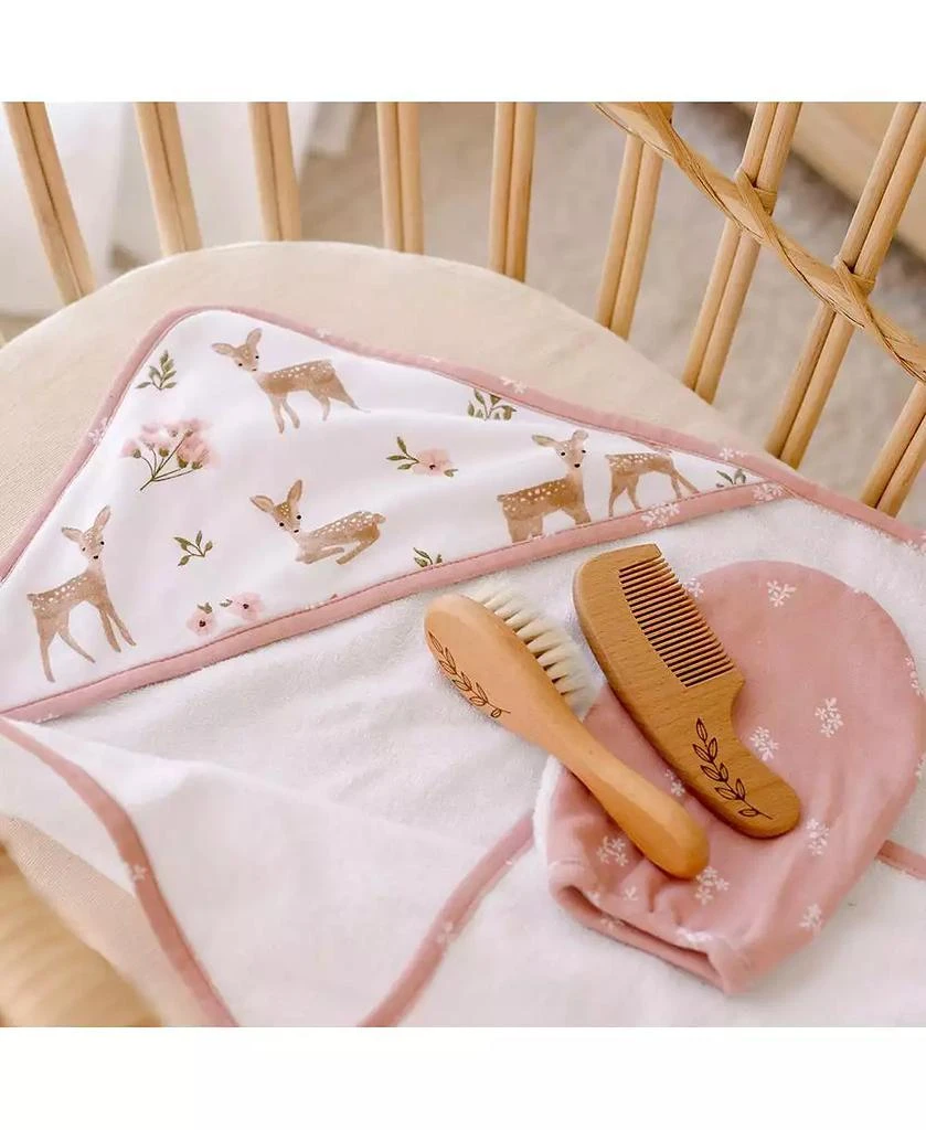 Living Textiles Infant 5pc cotton hooded towel and washcloth Bath Gift Set 3