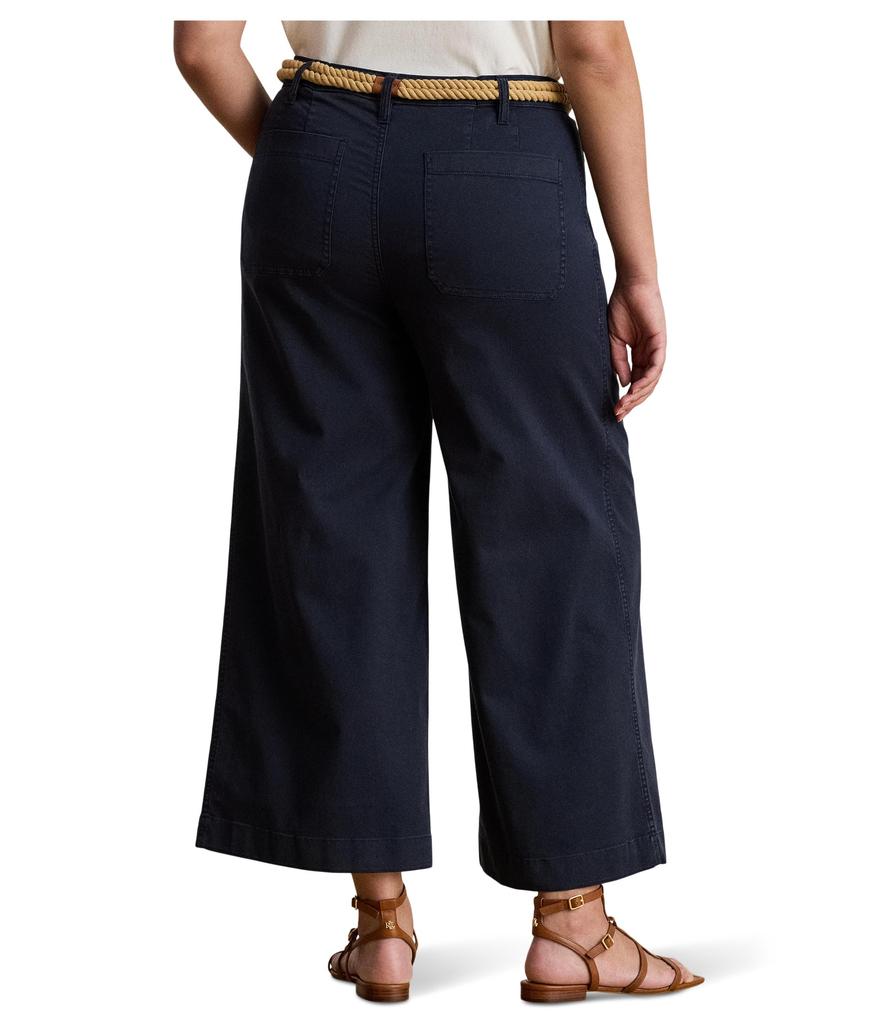 Ralph Lauren Plus Size Stretch Chino Wide-leg Cropped Pants