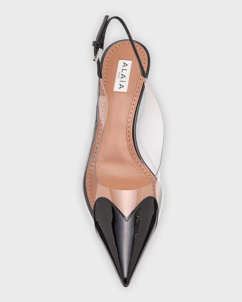 Alaïa Coeur Plexi Heart-Toe Slingback Pumps 5
