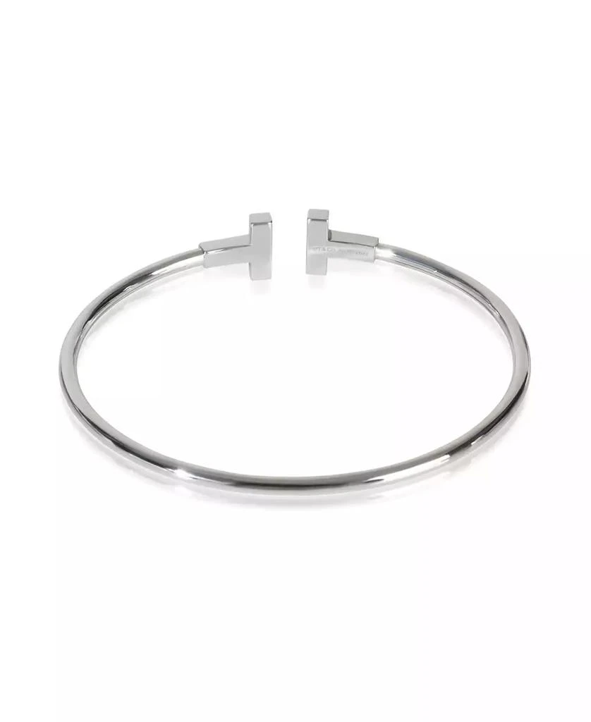 Pre-Owned Tiffany 
Co White Gold Diamond Tiffany T Wire Bracelet 6
