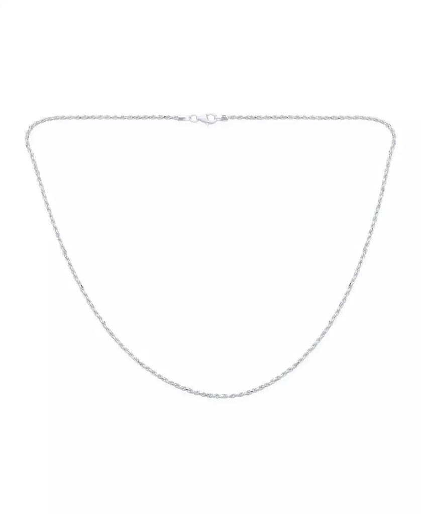 Bling Jewelry 040 Gauge .925 Sterling Silver Rope Chain Necklace 16 18 20 24 Inch