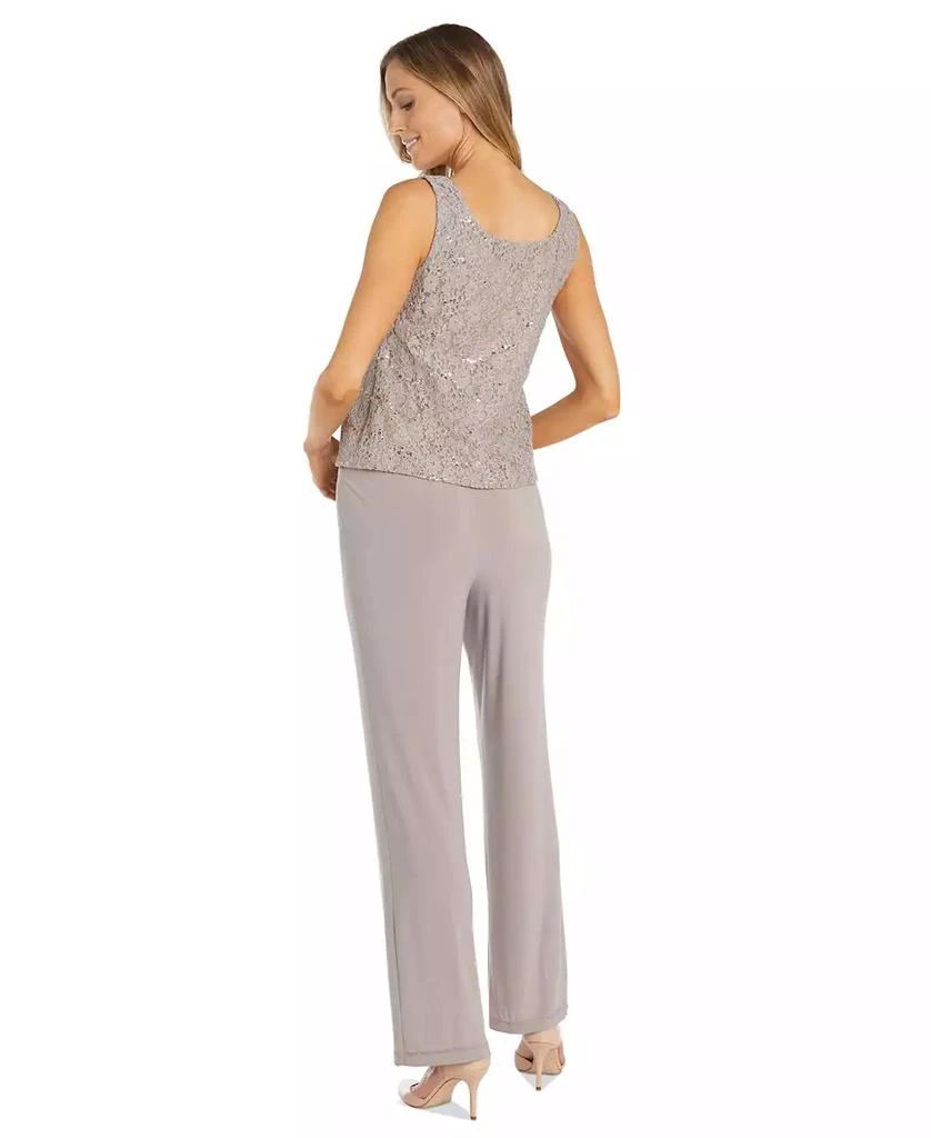 R & M Richards Petite Sequin Lace Jacket, Tank & Pants Set 5