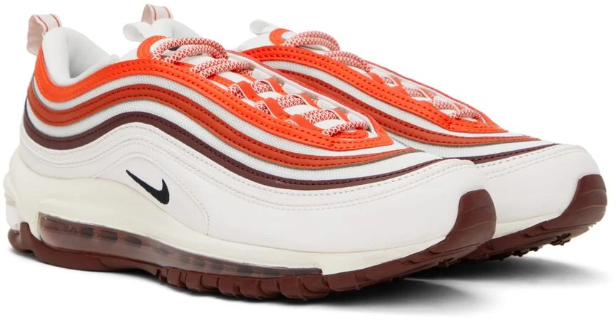 NIKE White & Red Air Max 97 Sneakers 4