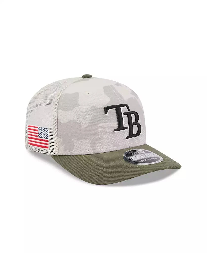 New Era Men's Light Beige/Olive Tampa Bay Rays 2025 Armed Forces Day 9SEVENTY Adjustable Hat 2