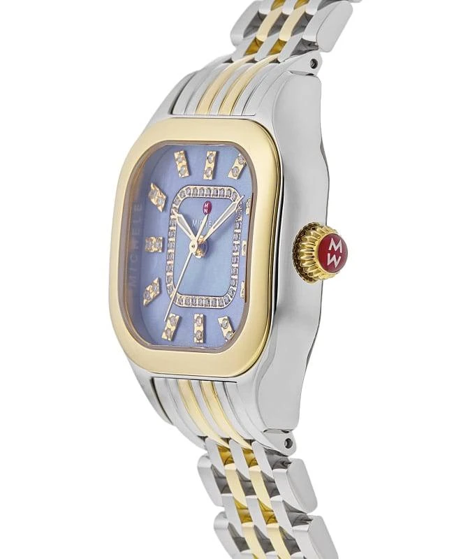 Michele Michele Meggie Diamond Quartz Blue Mother of Pearl Dial 18K Gold Plated Two-Tone Steel Women's Watch MWW33B000015 3