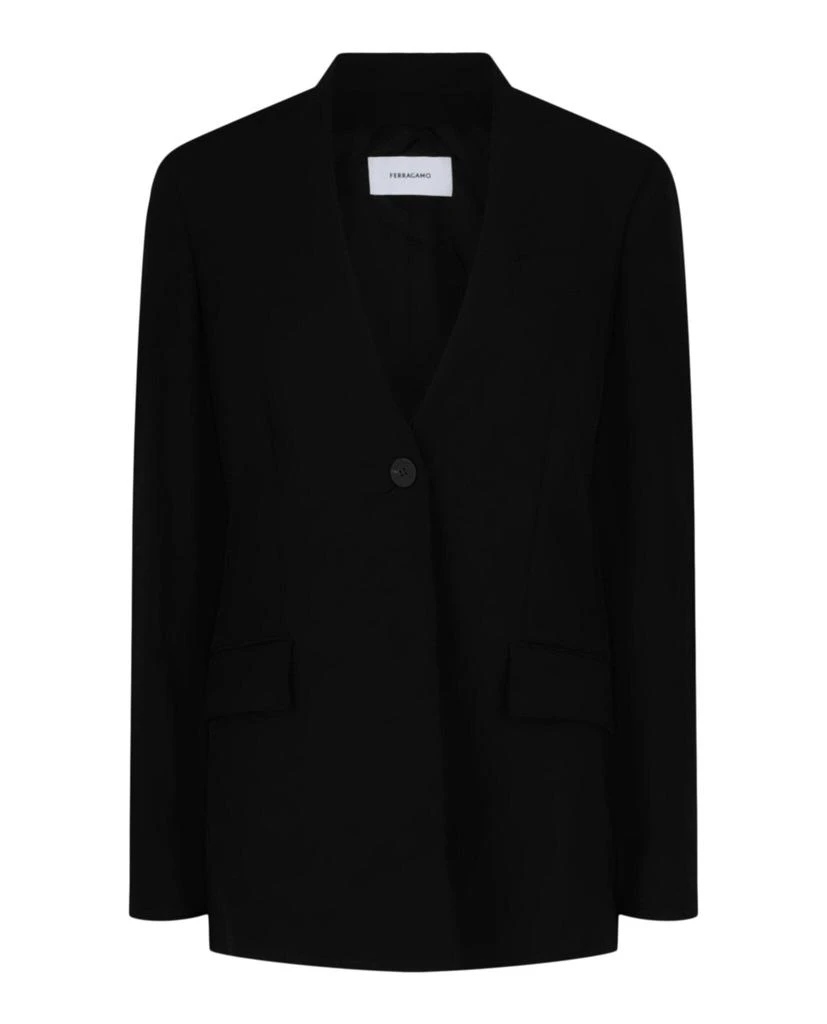 Salvatore Ferragamo Single-Breasted Wool Blazer 1