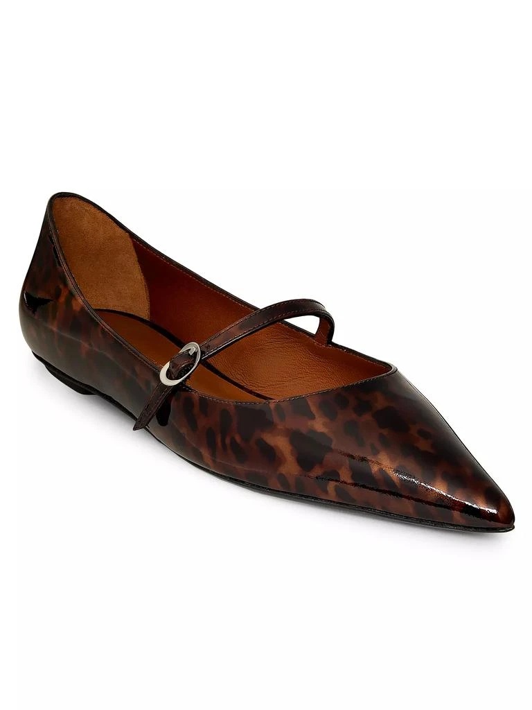 Stuart Weitzman Emilia Tortoiseshell Leather Flats 2