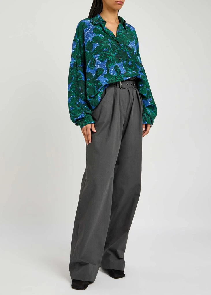 Dries Van Noten Peaches wide-leg cotton trousers 4