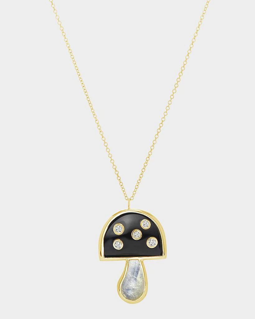 Brent Neale Mini Mushroom and Diamond Pendant on Chain Necklace 1