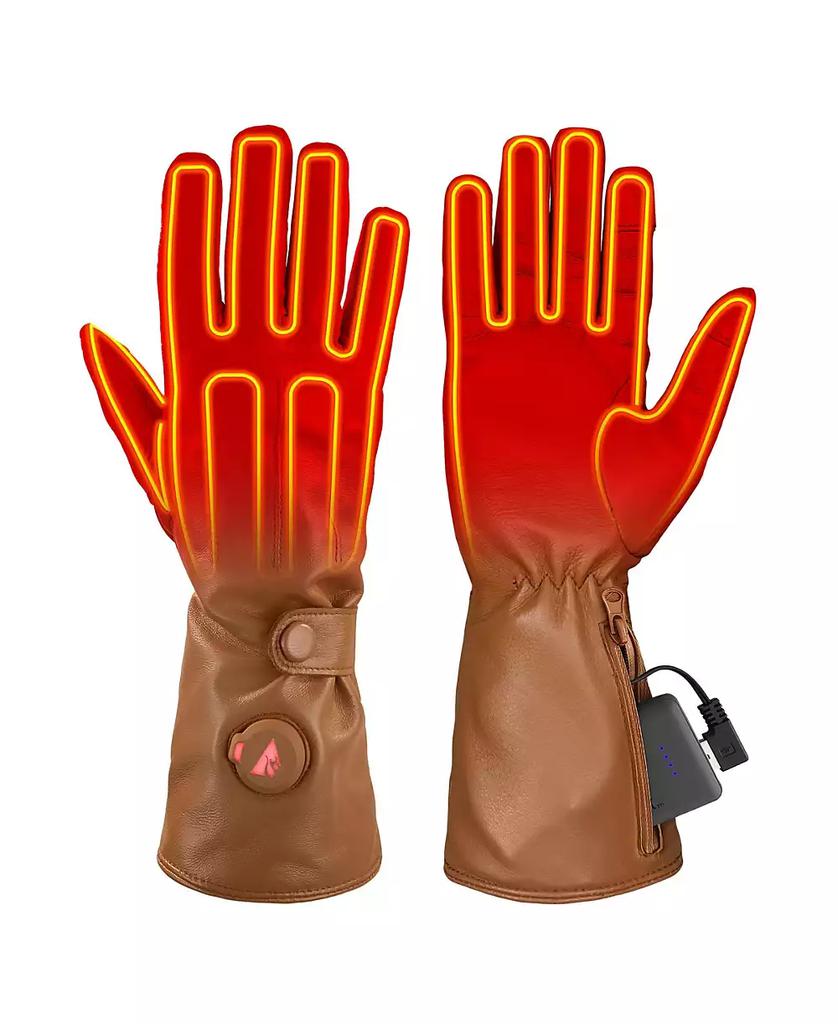 ActionHeat 5V Battery Heated Leather Dress Glove - Women's - Tan - XS
