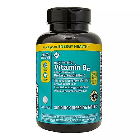 Member's Mark Member's Mark Sublingual Vitamin B12 5000mcg Methylcobalamin, 300 ct.