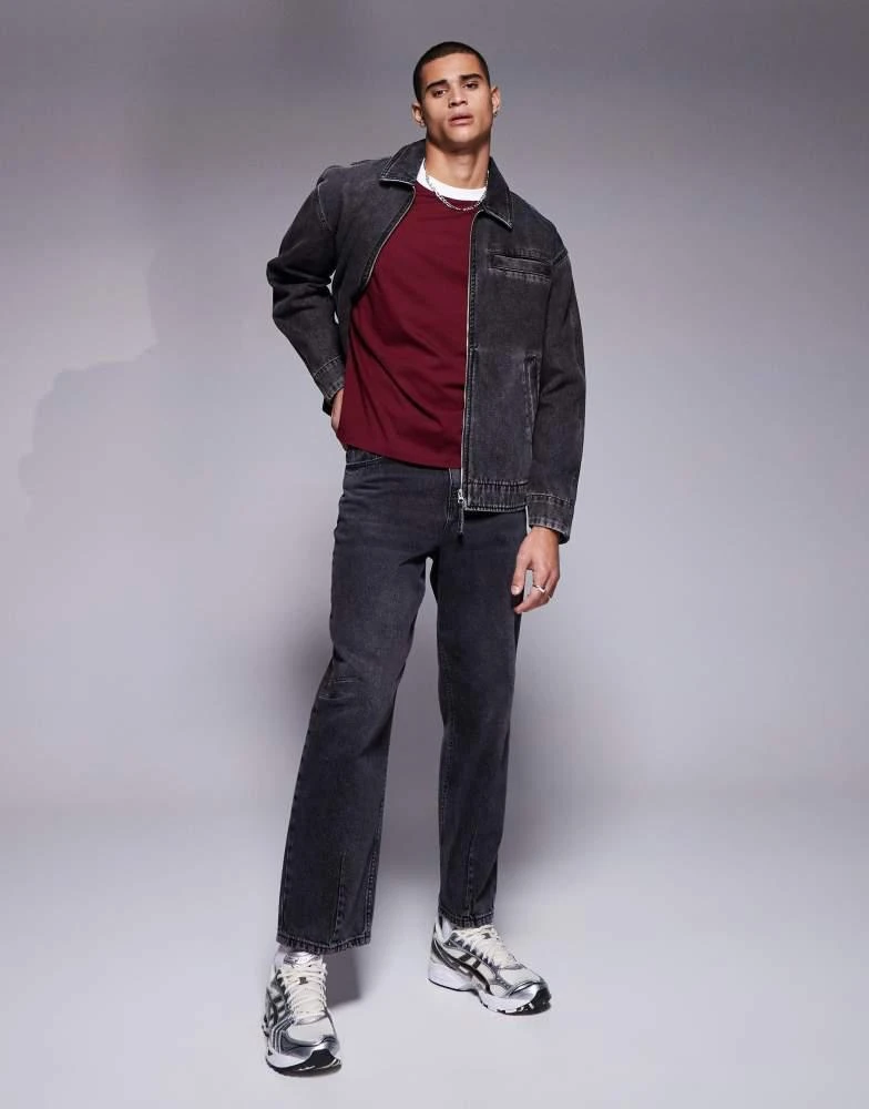 ASOS ASOS DESIGN oversized denim jacket in washed black 2
