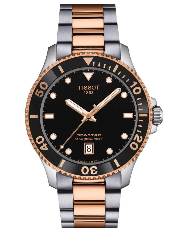 Tissot Tissot Seastar 1000 Quartz Black Dial Stainless Steel Men's Watch T120.410.22.051.01 1