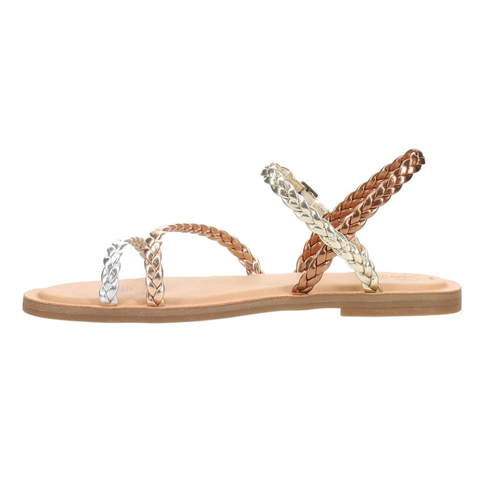 TOMS Kira Braided Metallic Flat Sandals 3
