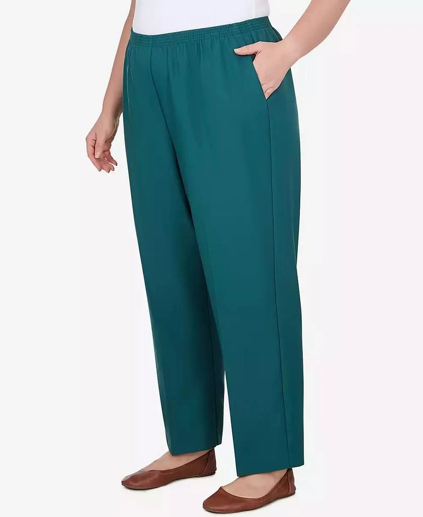 Alfred Dunner Plus Size Classic Accord Elastic Waist Short Length Pant 4