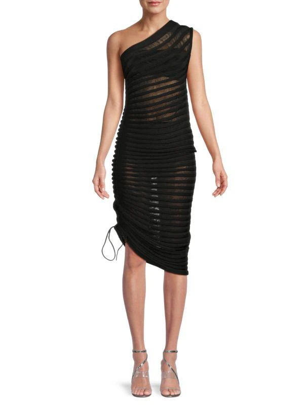 slim fit dress slacks Halloween Skeleton Black & White Sleeveless Mermaid Fishtail Dress main image 1
