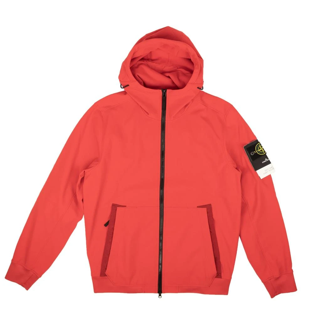 Stone Island Red Polyester Soft Shell Tech Light Jacket 3