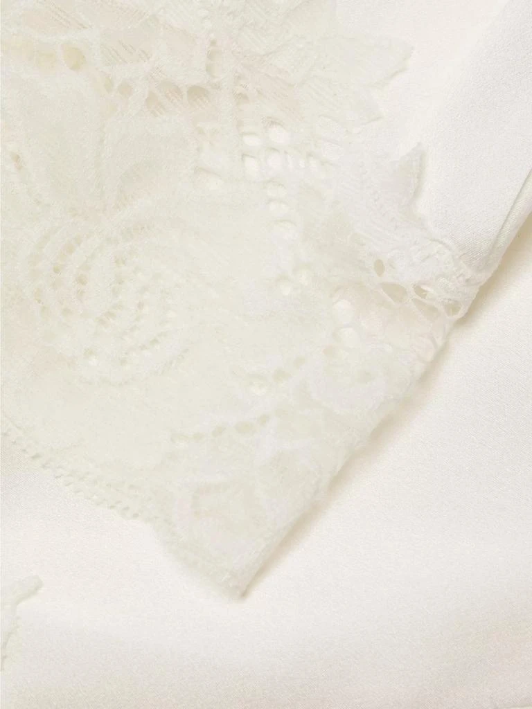 Ginia Lace-Trim Silk Shorts 6