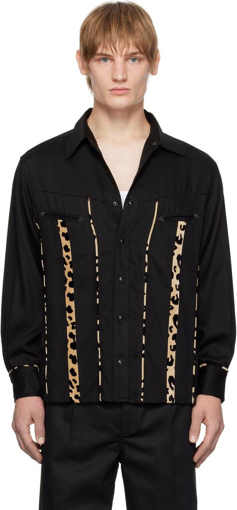 Wacko Maria Beige Leopard Open Collar Shirt - Shirts Wacko Maria Beige Leopard Open Collar Shirt - Shirts