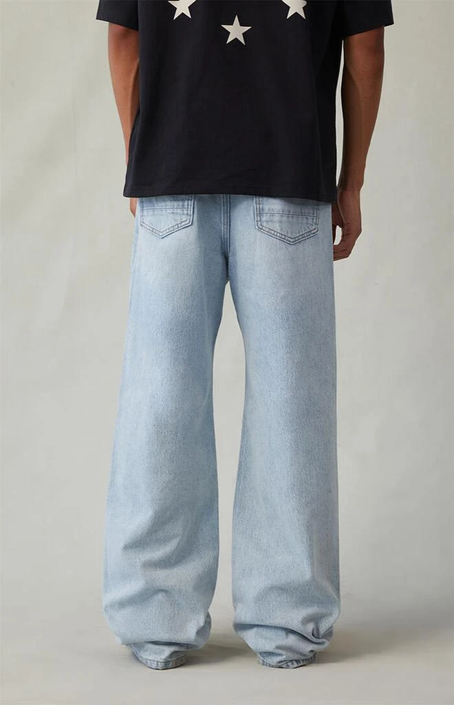 PacSun Blake Extreme Baggy Jeans Drawstring Light Indigo 4