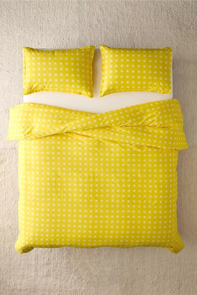 Urban Outfitters Posies On Yellow Brushed Cotton Duvet Cover Set 2