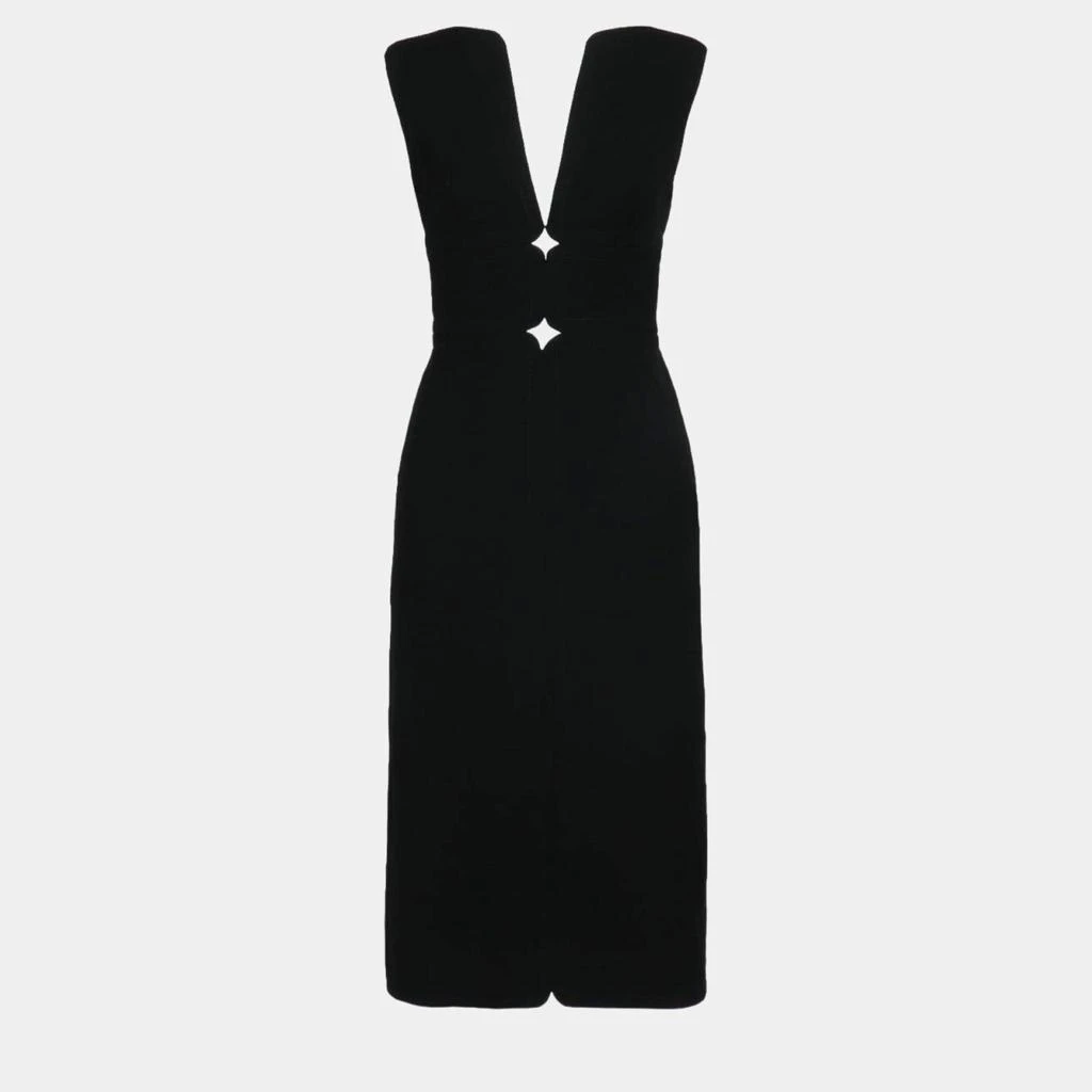 Versace Versace Black Viscose Sleeveless Back-Zip Dress XS 1