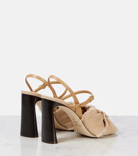 Jimmy Choo Annika 95 canvas peep-toe pumps 2