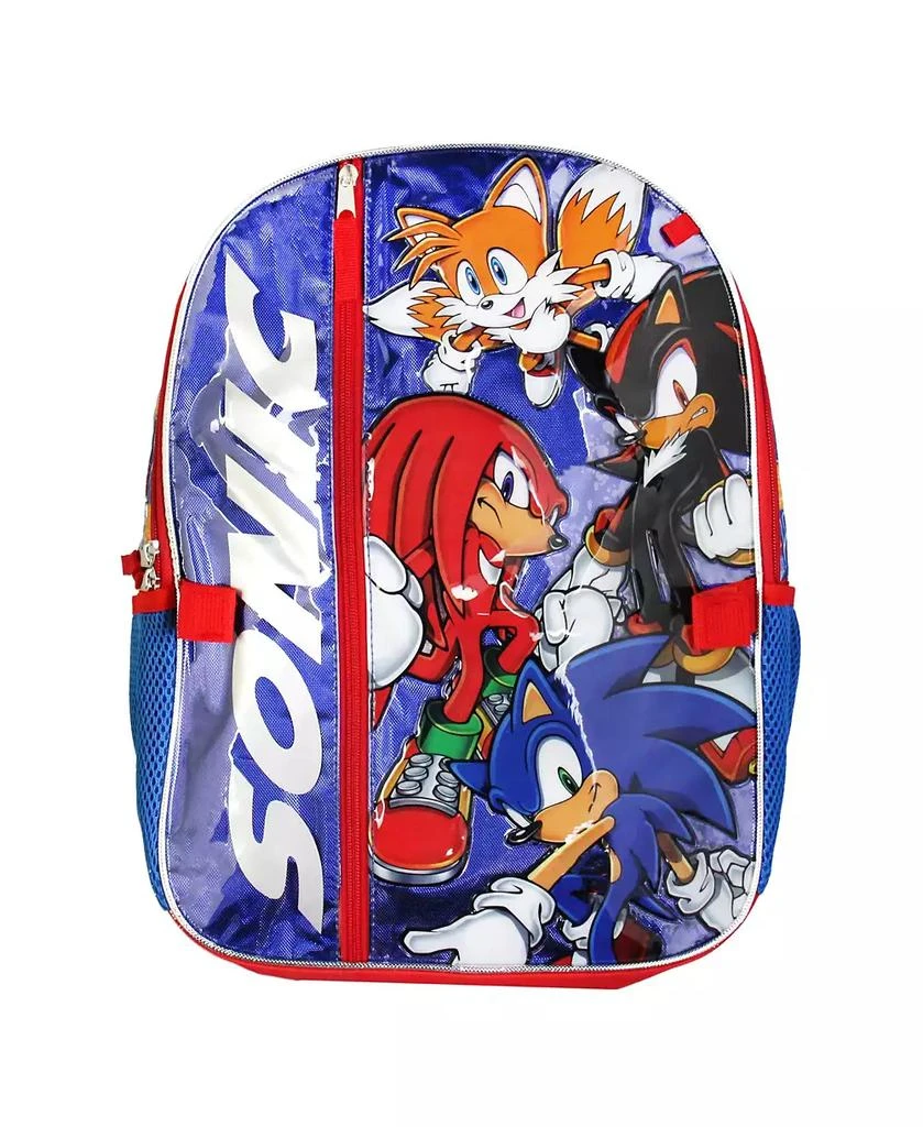 Sonic The Hedgehog Backpack 16" Fast Molded Lunch Box Cinch Bag 5PC Set 3