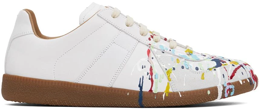 MAISON MARGIELA Off-White Paint Replica Sneakers 1