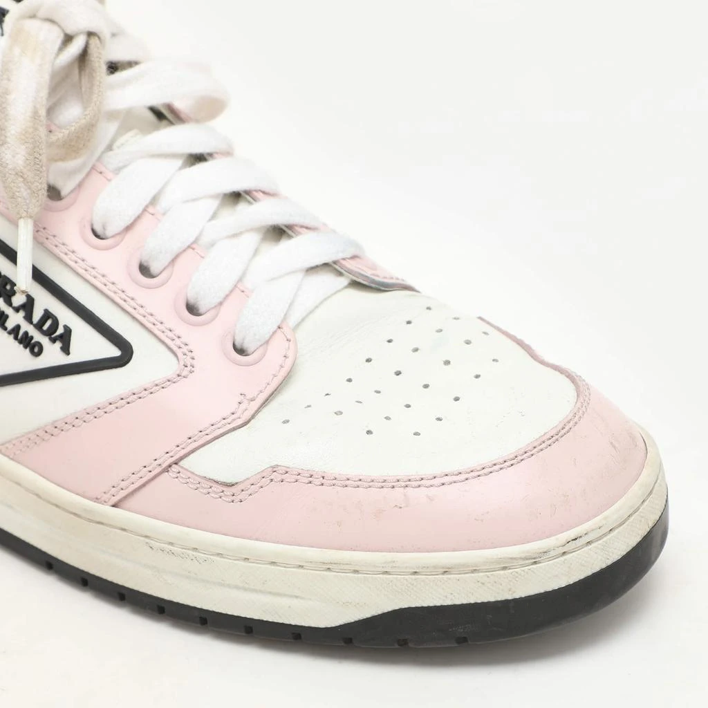 Prada Prada White/Pink Leather Low Top Sneakers Size 38 7