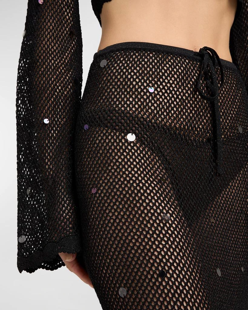 Cinq a Sept Briar Embellished Mesh Midi Skirt 4